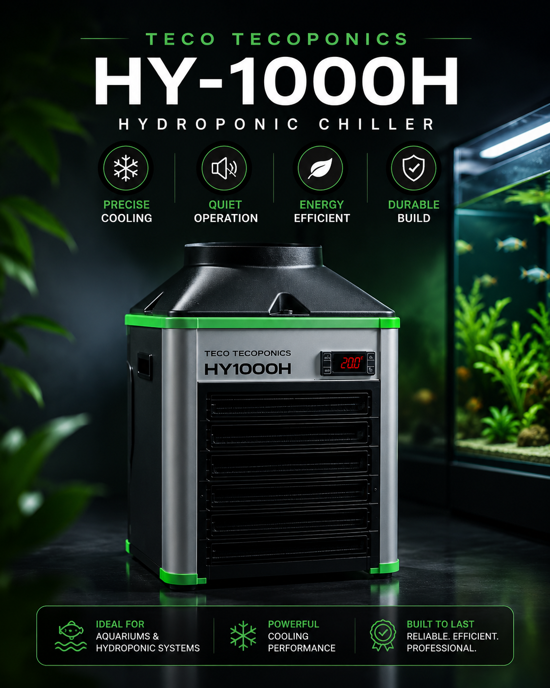 Teco Tecoponics | HY-1000H Hydroponic Chiller